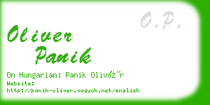 oliver panik business card